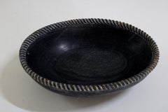 Oval Rope Bowl in Black Marble Handcrafted in India by Stephanie Odegard