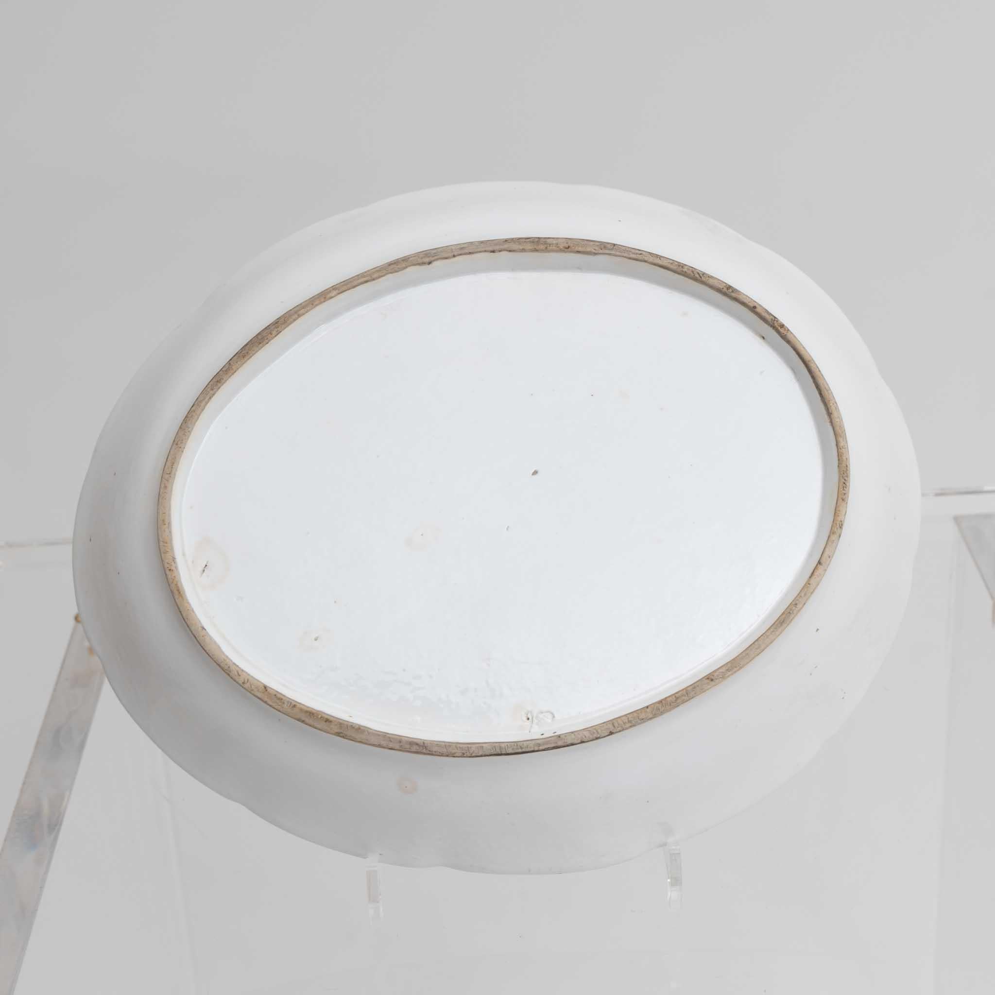 Late 18th Century Oval Bowl with Peasant Scene, Nymphenburg, c. 1775 For Sale