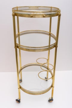 Oval Brass Bar Cart