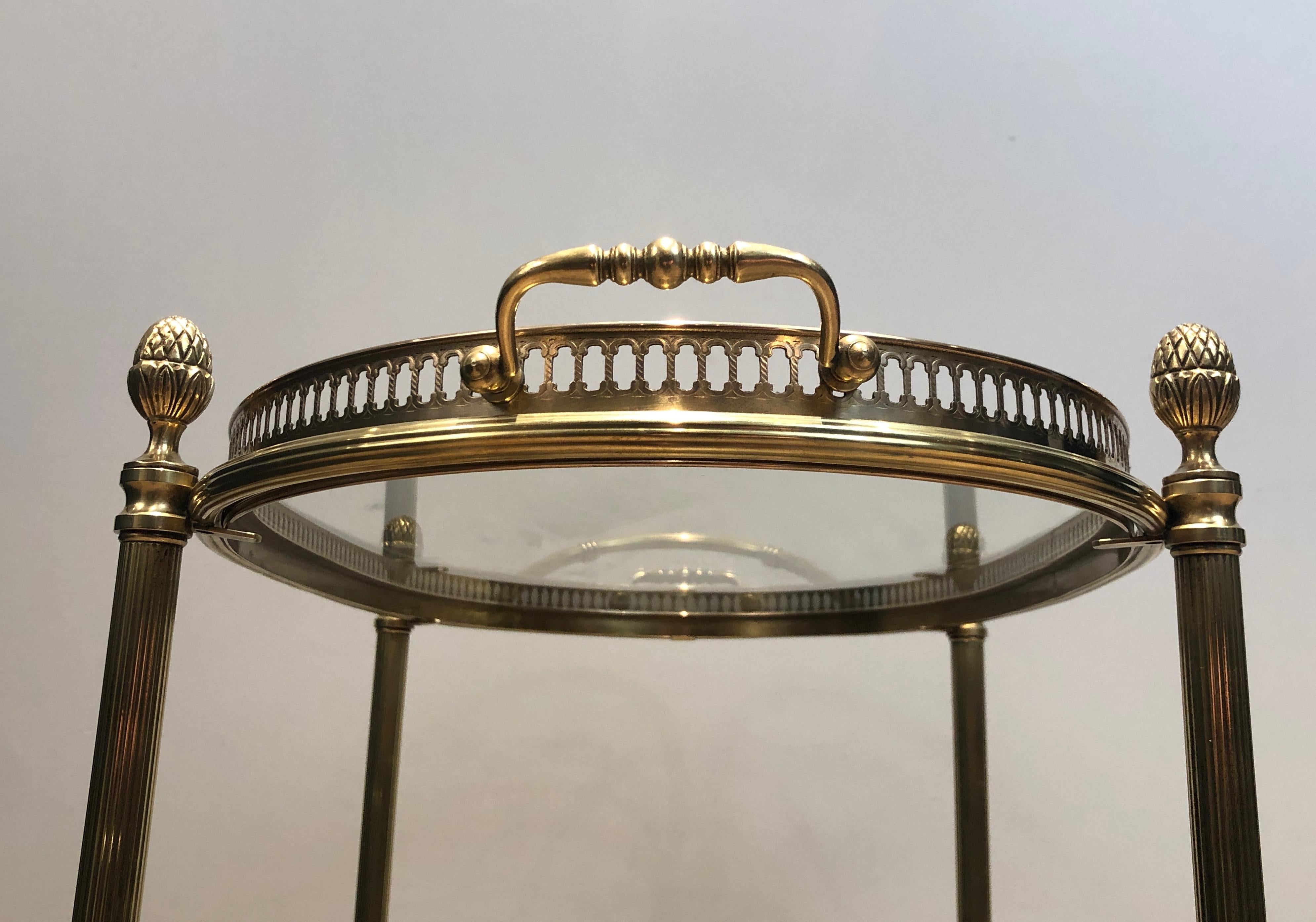 Oval Brass Drinks Trolley by Maison Bagués 9