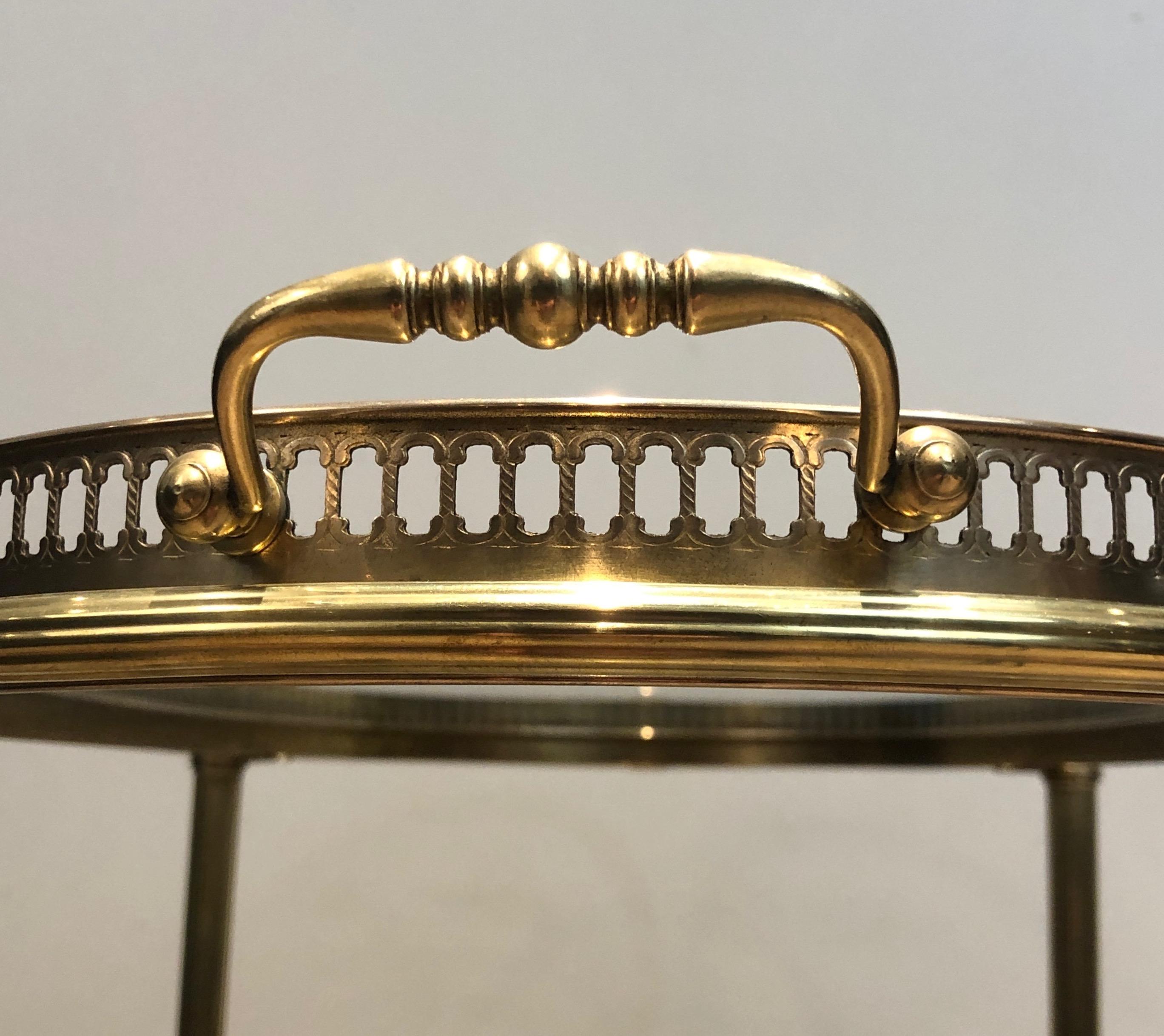 Oval Brass Drinks Trolley by Maison Bagués 10