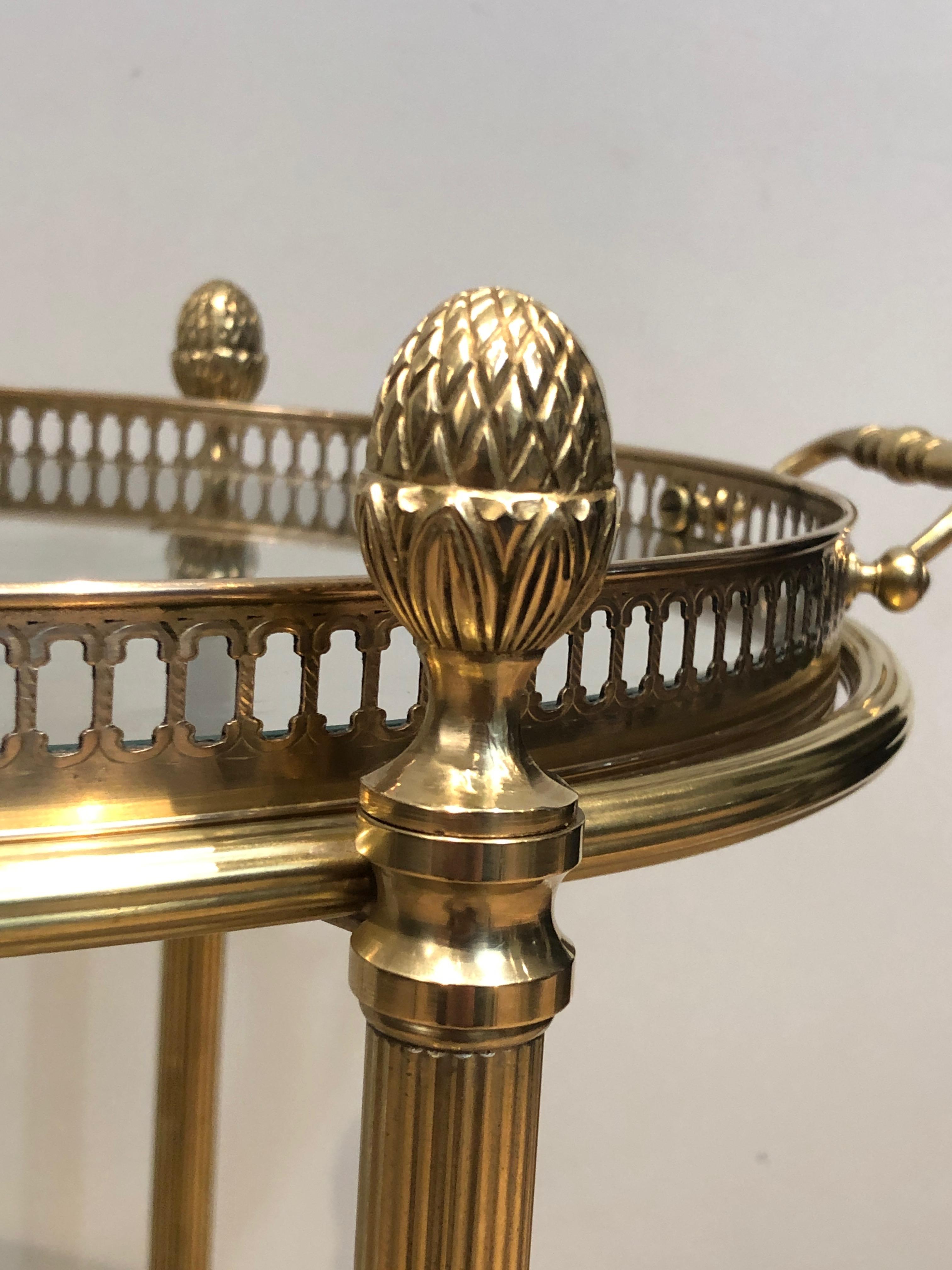 Oval Brass Drinks Trolley by Maison Bagués 11
