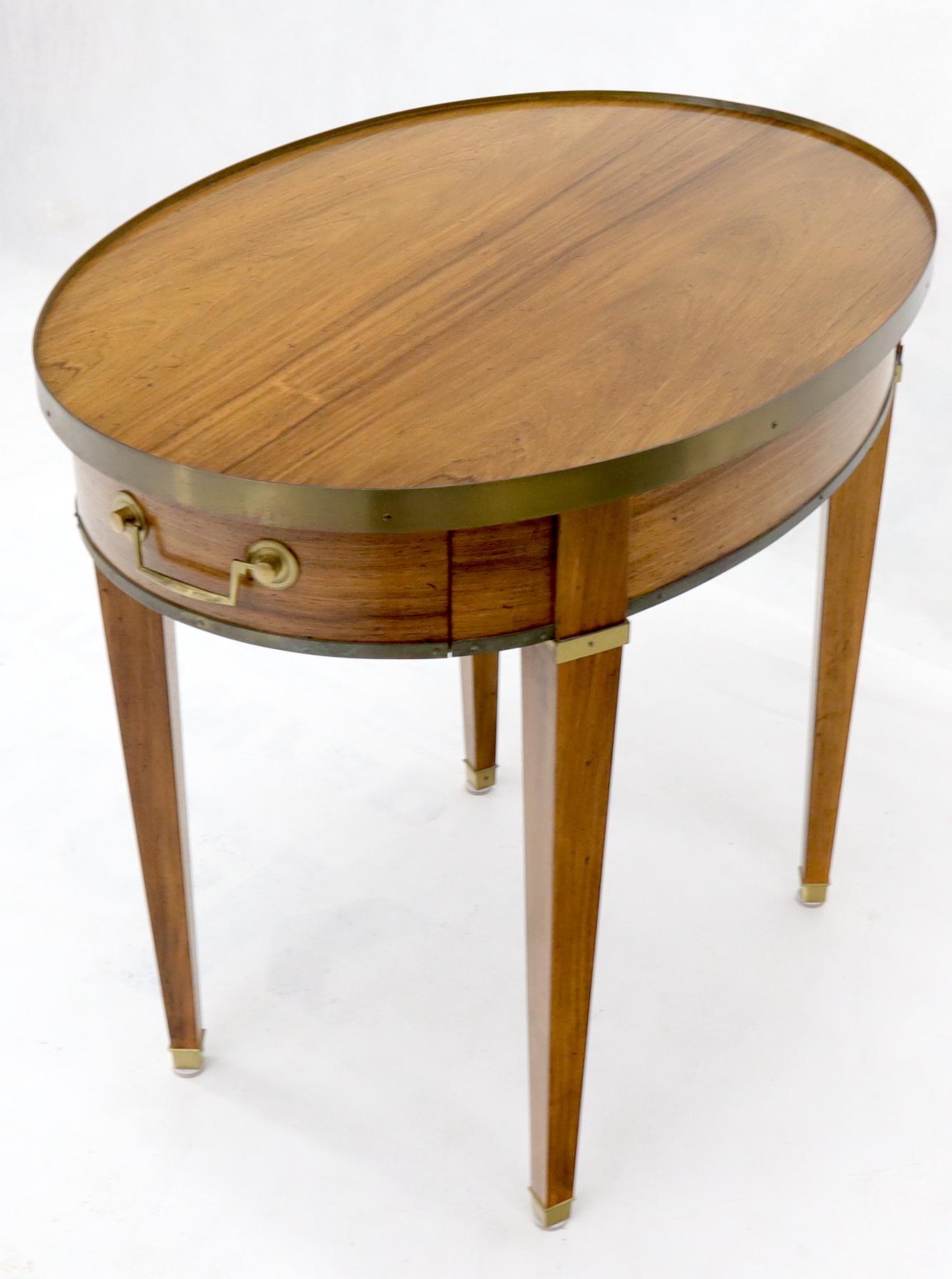 wood and brass end table