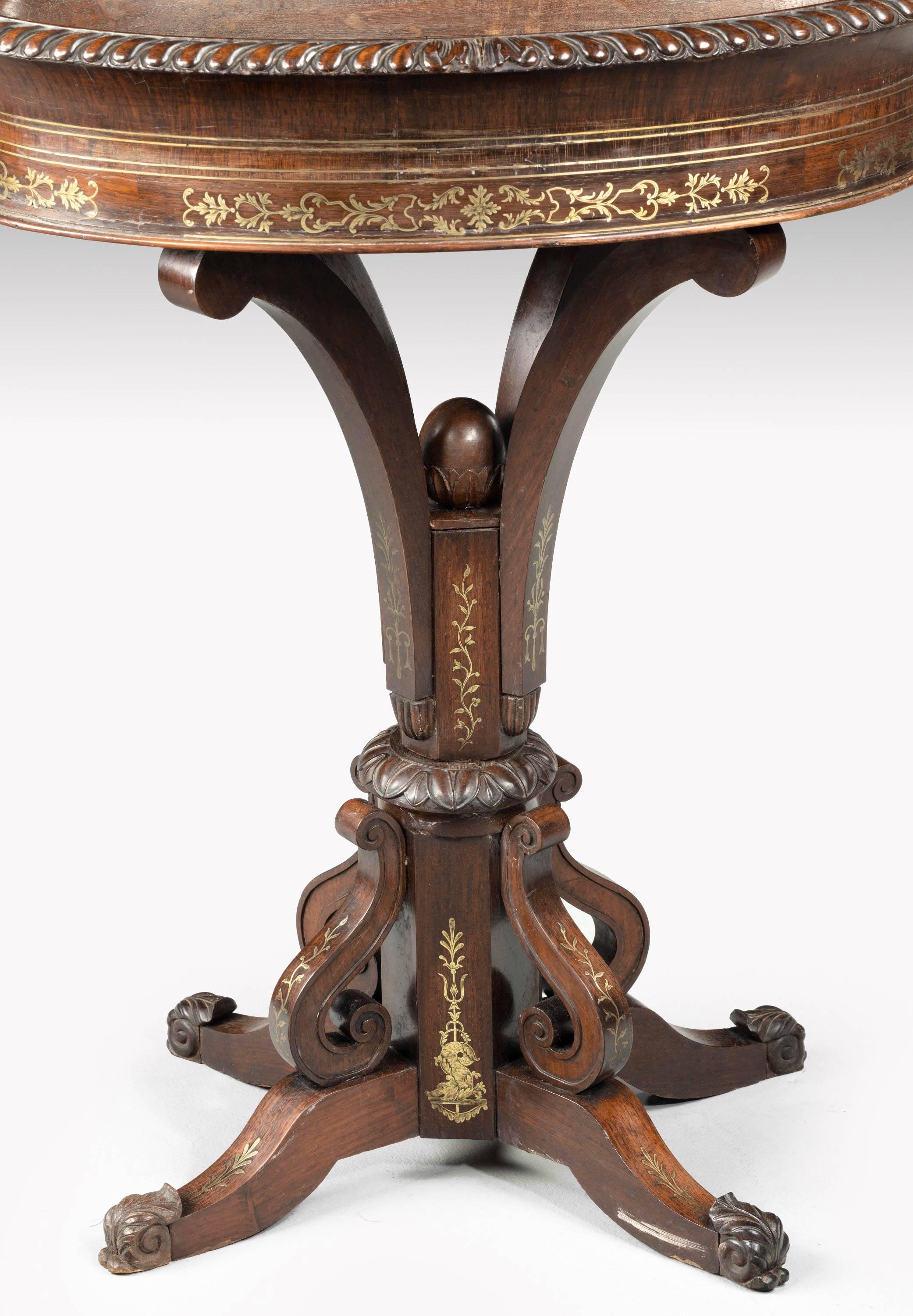 English Oval Brass Jardinière Table
