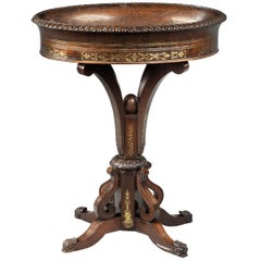 Oval Brass Jardinière Table