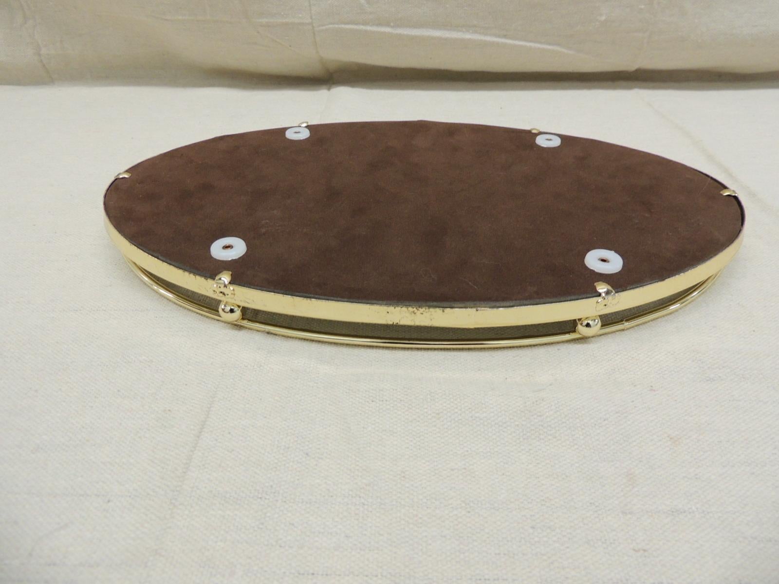 Machine-Made Oval Brass Vanity Tray