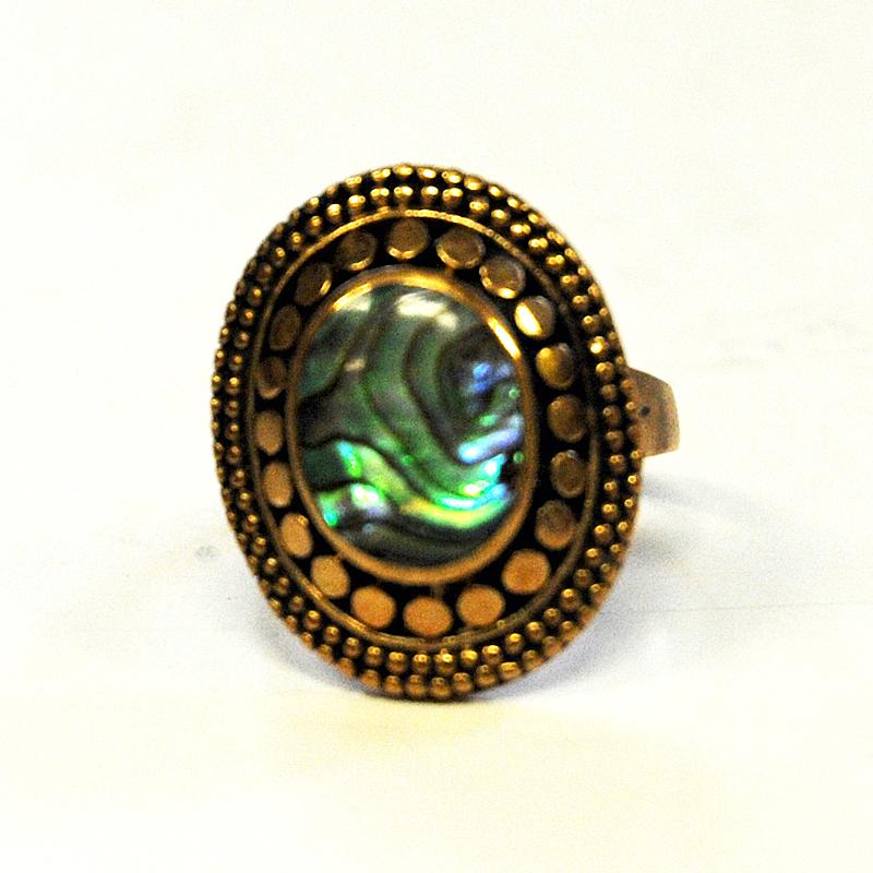 bronze ring with stone