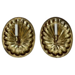 Oval Bronze Shell Sconces