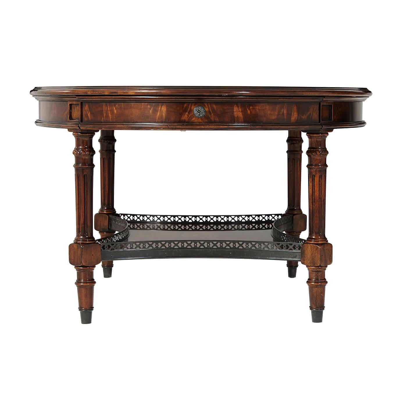 oval mahogany coffee table