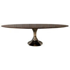 Oval Burl Veneer Conference Table