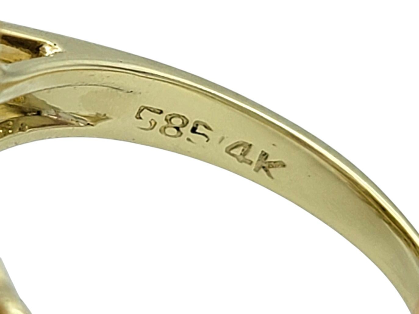 Oval Burmese Jade and Double Diamond Halo Cocktail Ring in 14 Karat Yellow Gold For Sale 1
