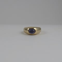 Oval Cabochon Amethyst 9k Yellow Gold Ring