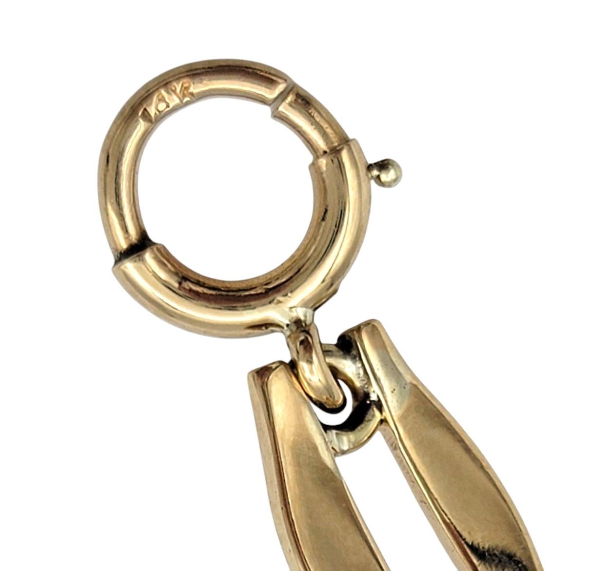 Bracciale con pietra di luna ovale tagliata a cabochon e zaffiro blu A Link Oro rosa 14 carati in vendita 1
