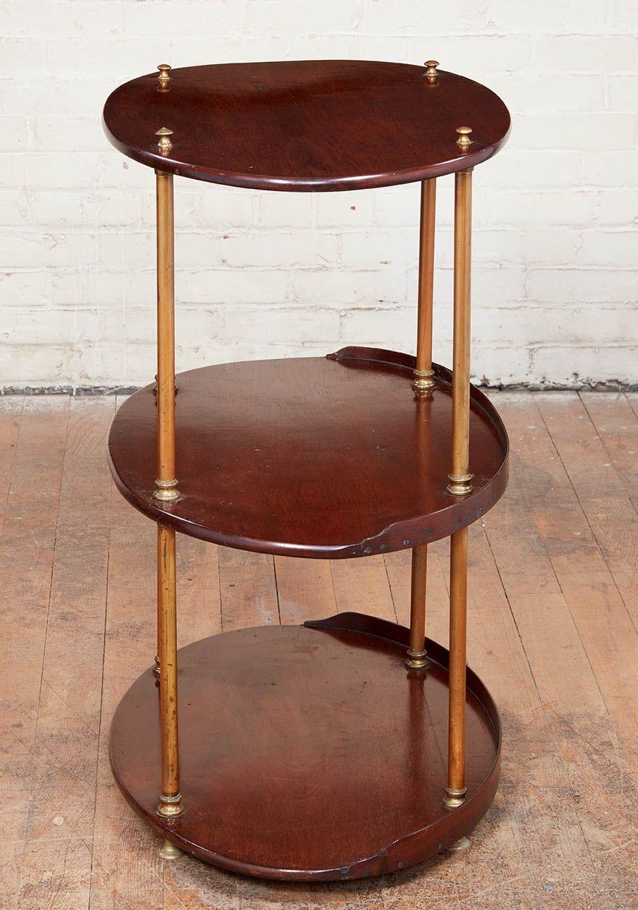 20th Century Oval Campaign Etagere For Sale
