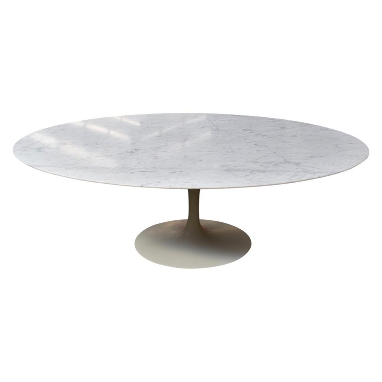 Oval Carrara Marble Dining Table by Eero Saarinen for ...