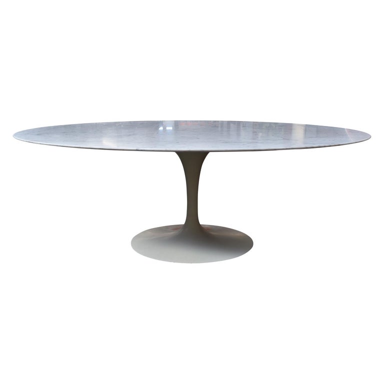 Oval Carrara Marble Dining Table by Eero Saarinen for ...