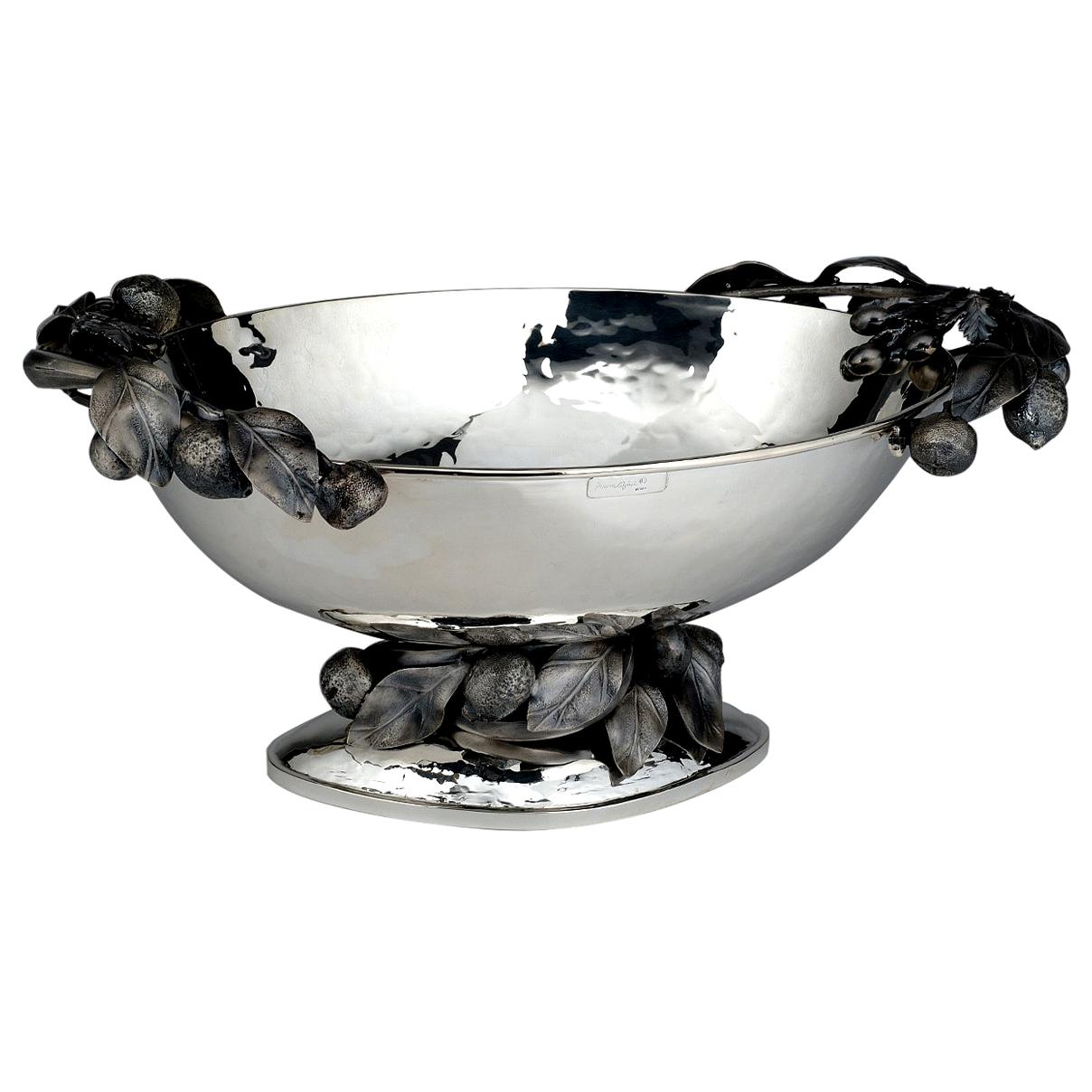 Oval Centerpiece with Fruit Decoration For Sale at 1stDibs