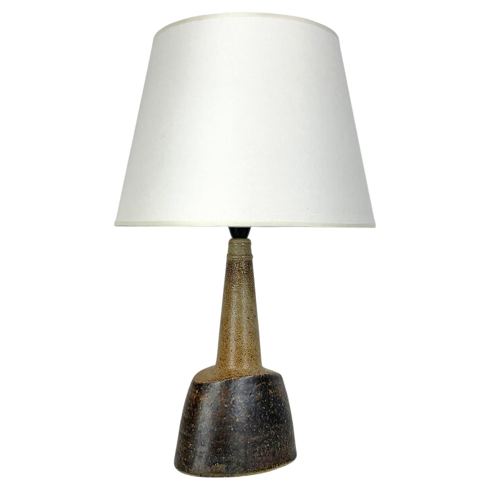 Oval Ceramic Table Lamp, Organic Stoneware, Nils Kähler for HAK, Denmark 1970