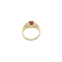 Oval Citrine Ring Set With 0.35ct H/SI1 Diamonds In 18ct Yellow Gold