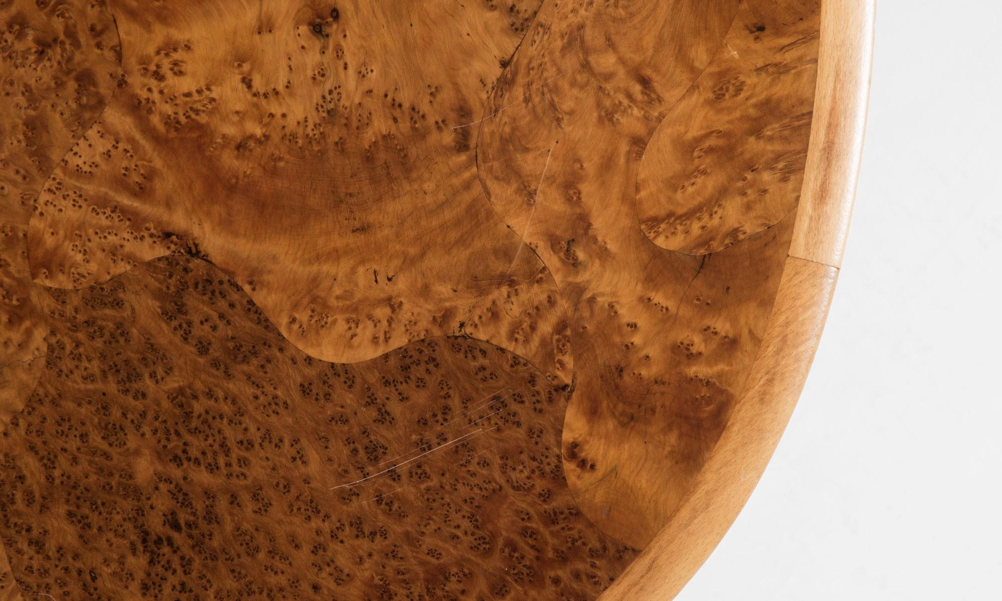 Danish Oval Coffee Table by David Rosen, Denmark, circa 1960