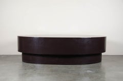 Oval Coffee Table, Copper by Robert Kuo, Hand Repoussé, Limited Edition