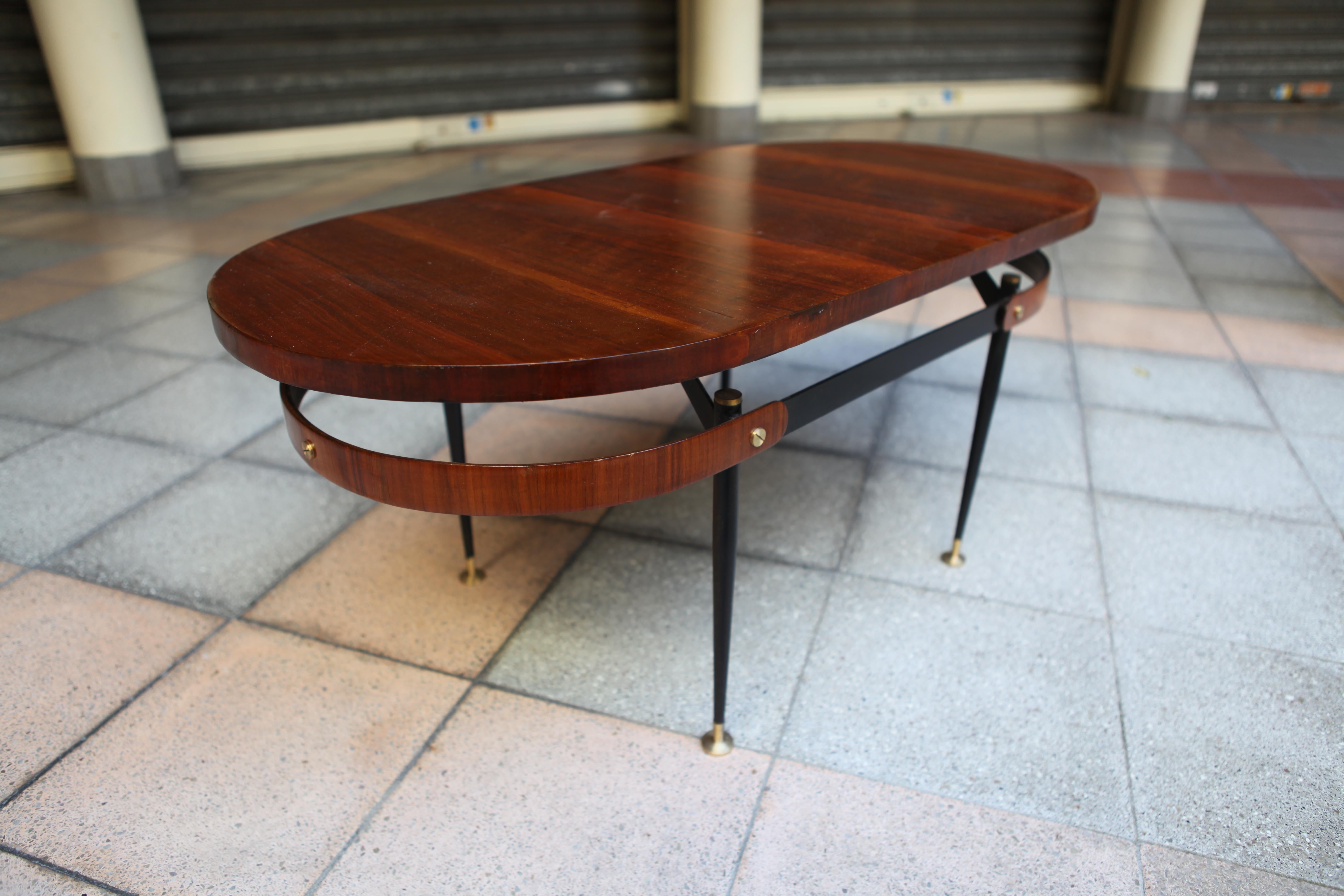 Wood Oval Coffee Table Gio Ponti