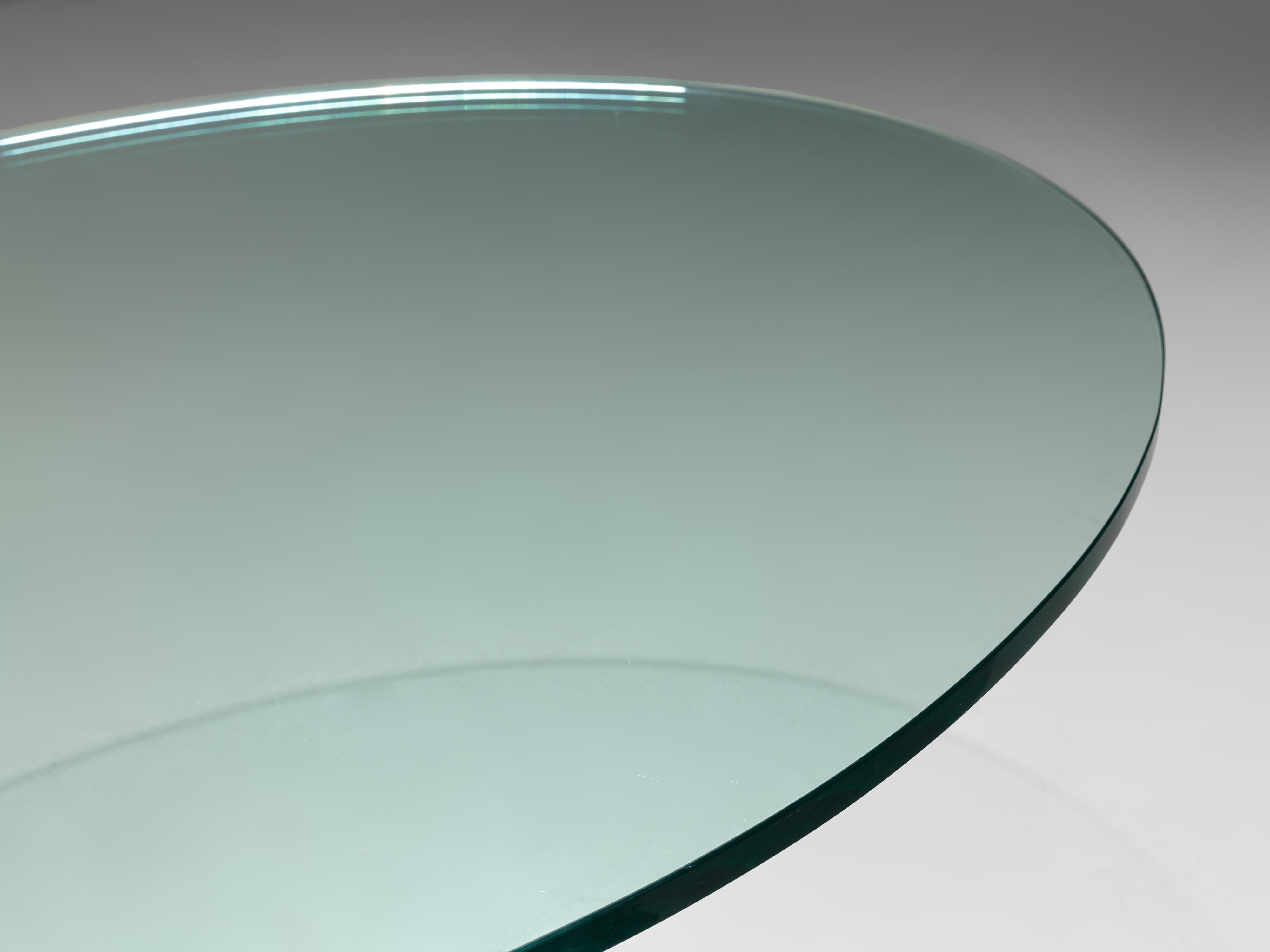 Late 20th Century Ronald Schmitt Coffee Table in Carrara Marble and Glass 