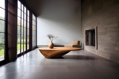 Classy Solace 19: Mesa de madera maciza con base pesada y bordes rectos