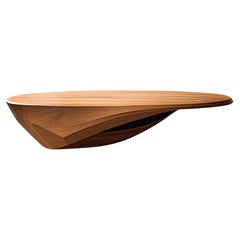 Classy Solace 19: Solid Wood Table with Heavy Base and Straight Edges