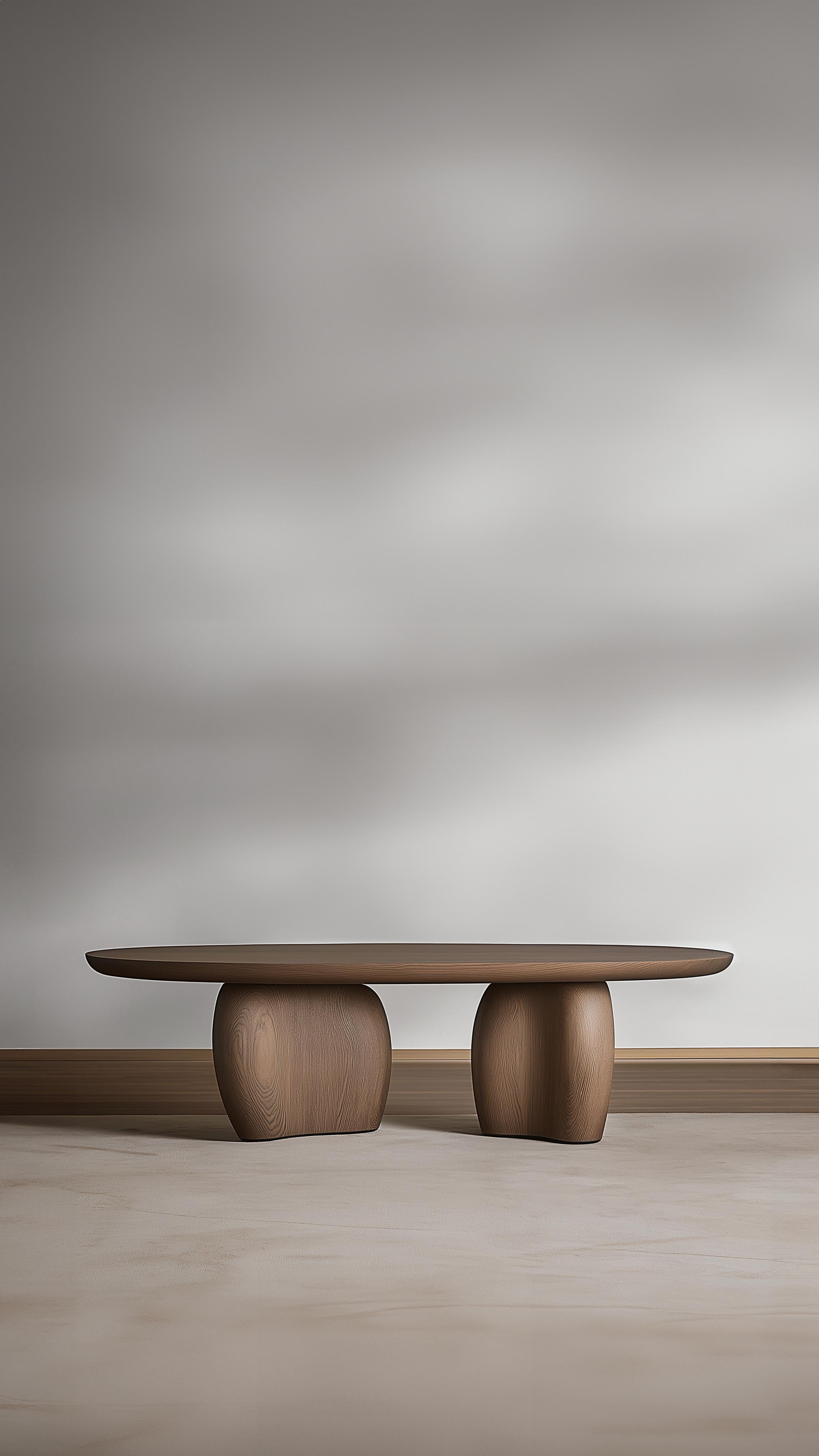 Mexicain Table basse ovale Serie 76 - Sereno by Joel Escalona aux formes organiques en vente