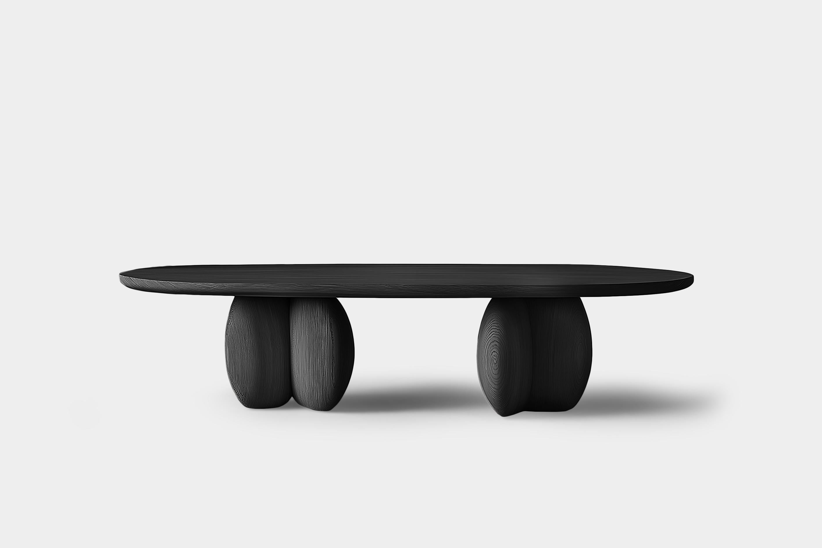 Mexicain Table basse ovale Serie 94 - Sereno by Joel Escalona in Solid Wood Design en vente