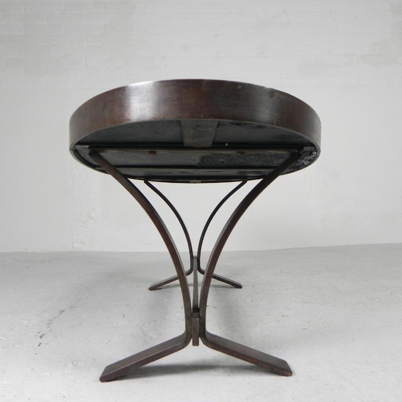 Oval coffee table, tile table, 1970s For Sale 4
