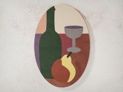 Oval Concrete Painting, Cezanne Collection by S. Confalonieri for Forma&Cemento