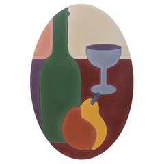 Oval Concrete Painting, Cezanne Collection by S. Confalonieri for Forma&Cemento