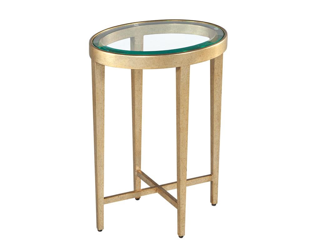 Table à boire contemporaine ovale en or en vente 7