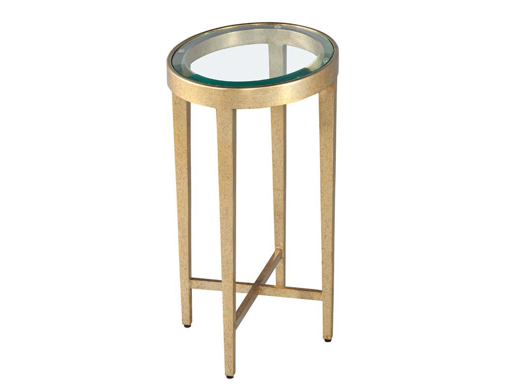 Table à boire contemporaine ovale en or en vente 8