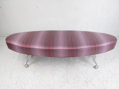 Oval Contemporary Modern Upholstered Bench