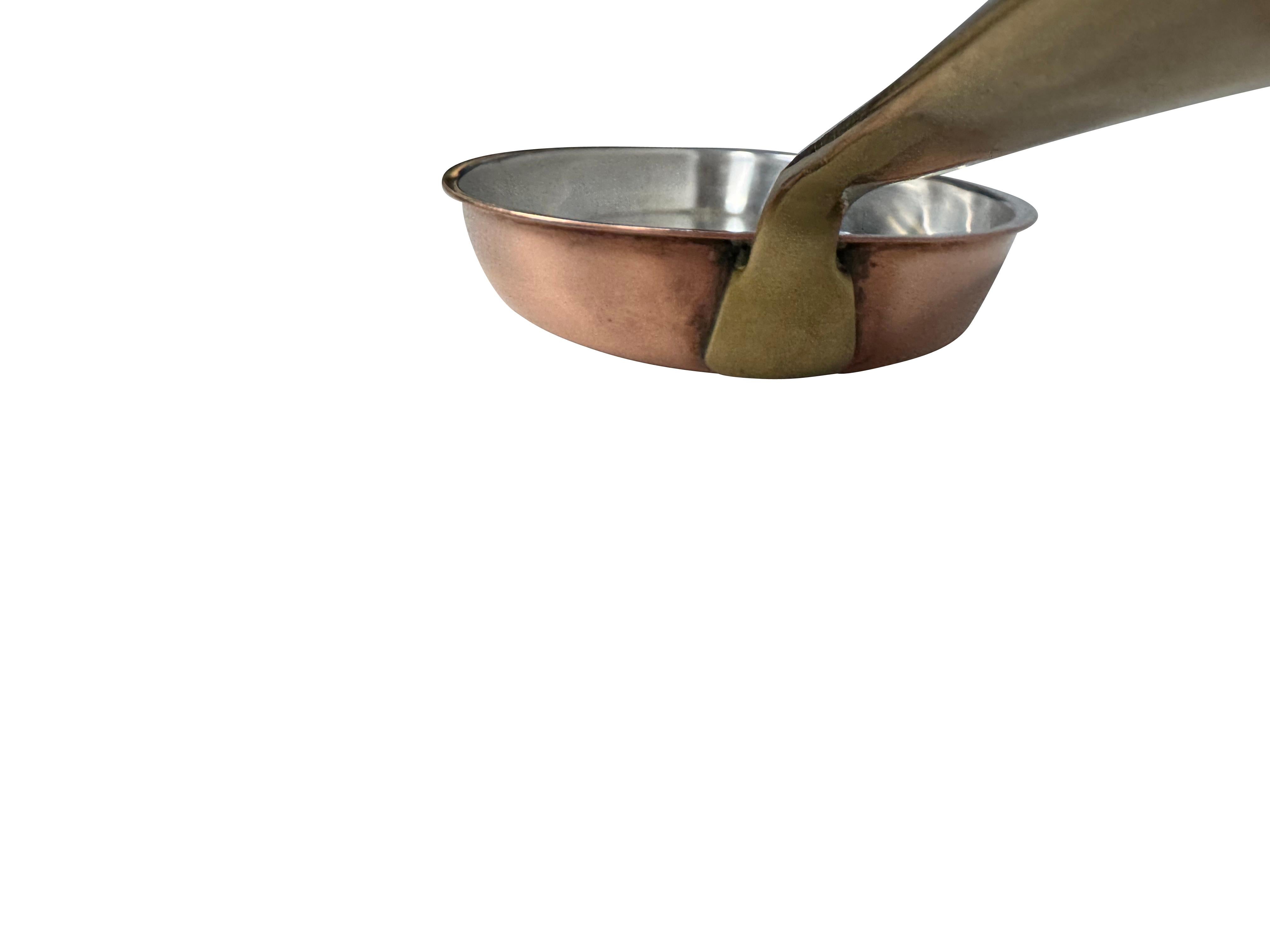 Unknown Oval Copper Fishor Gratin Pan with Brass Handle
