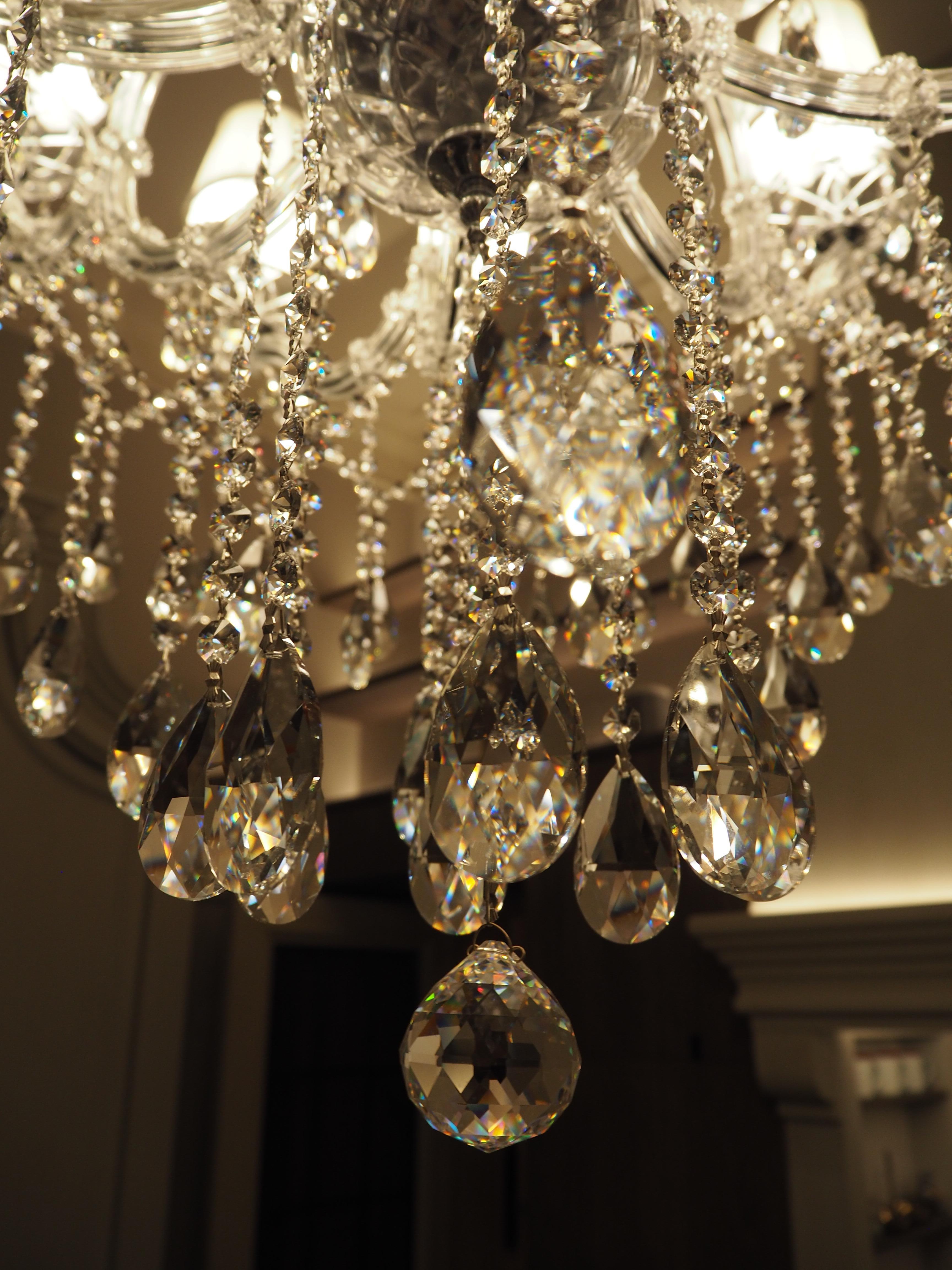 Contemporary Oval Crystal Chandelier 