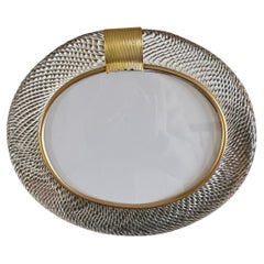 Oval Crystal Murano Glass Photo Frame
