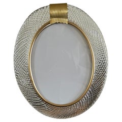 Oval Crystal Murano Glass Photo Frame