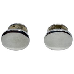 Oval Cufflinks in Sterling Silver