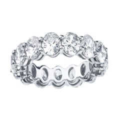 Oval Cut 11 Carat Diamond Eternity 950 Platinum Band