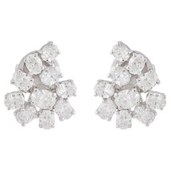 Orecchini da anniversario con diamante taglio ovale da 1,85 carati SI/H H. H.