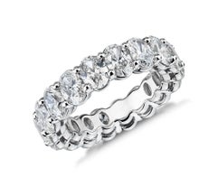Oval Cut 7 Carat Diamond Eternity 950 Platinum Band