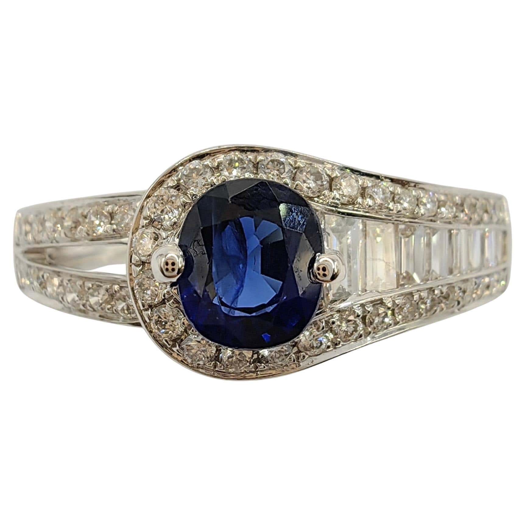 Oval Sapphire And Marquise Diamond Ring For Sale At 1stDibs Marquise Oval Sapphire And Marquise Diamond Ring For Sale At 1stDibs Marquise