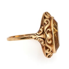 Oval Cut Citrine Ring