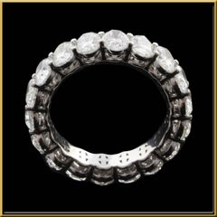 Oval Cut Diamond 0.30 Carat Eternity Ring in 18 Karat Gold