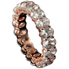 Oval Cut Diamond 0.30 Carat Eternity Ring in 18 Karat Rose Gold