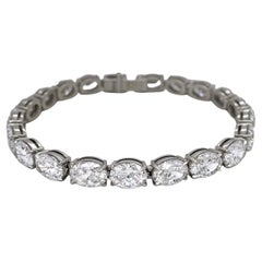 Oval Cut Diamond Bracelet, 21.23 Carats Total Weight GIA Certified